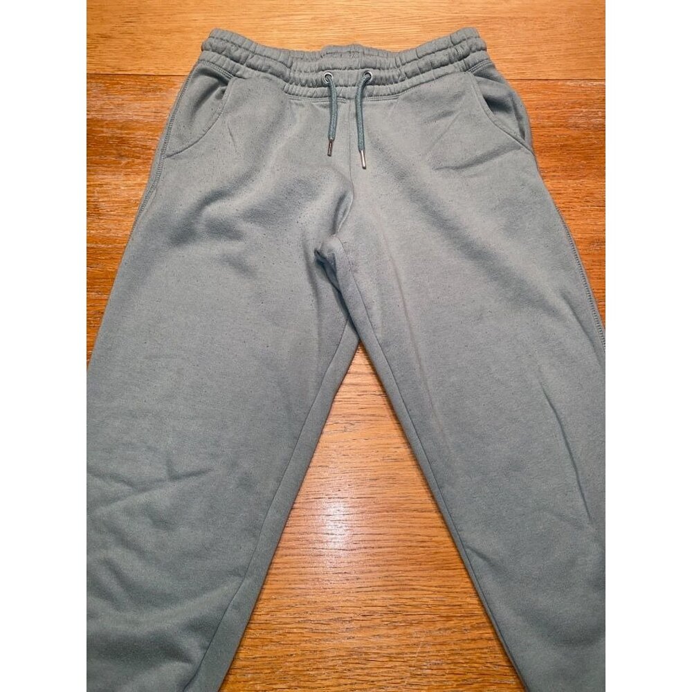 Green Mens Athletic Jogger Pants With Elastic Waistband & Drawstring